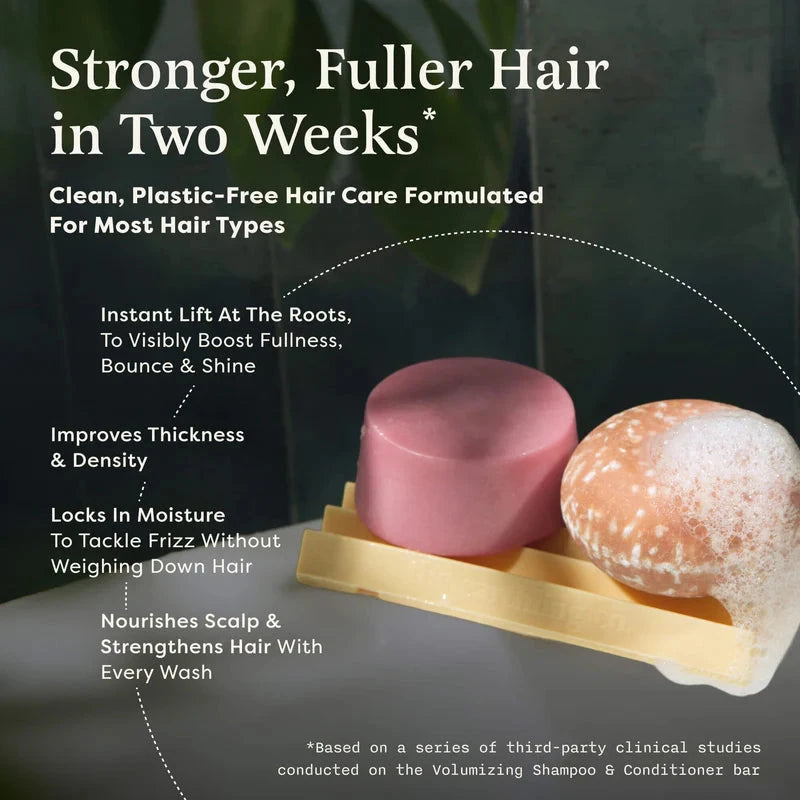 Shampoo and Conditioner for Thickness & Volume + FREE Bamboo Brush