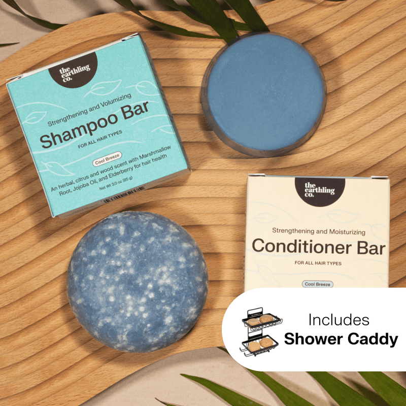 Shampoo and Conditioner for Thickness & Volume + Includes Free Shower Caddy
