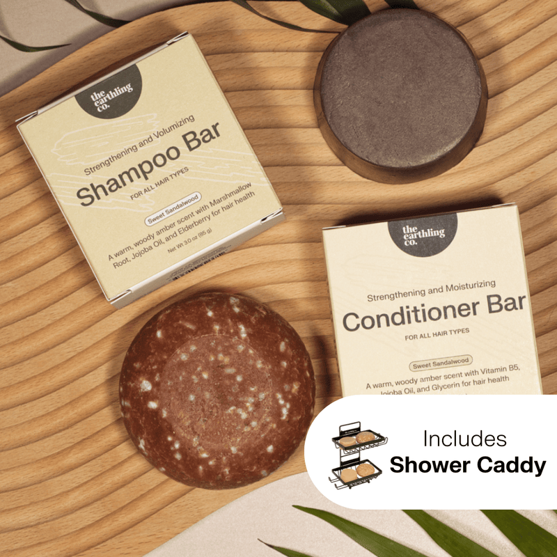 Shampoo and Conditioner for Thickness & Volume + Includes Free Shower Caddy