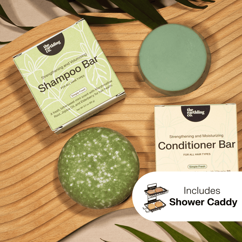 Shampoo and Conditioner for Thickness & Volume + Includes Free Shower Caddy