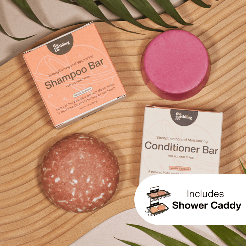 Shampoo and Conditioner for Thickness & Volume + Includes Free Shower Caddy