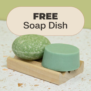 Shampoo & Conditioner for Hair Strength and Moisture + Free 4" Wooden Soap Dish