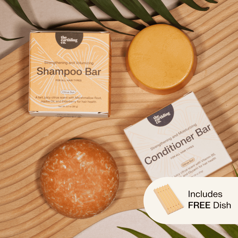 Shampoo & Conditioner for Hair Strength and Moisture + Includes Free Soap Dish