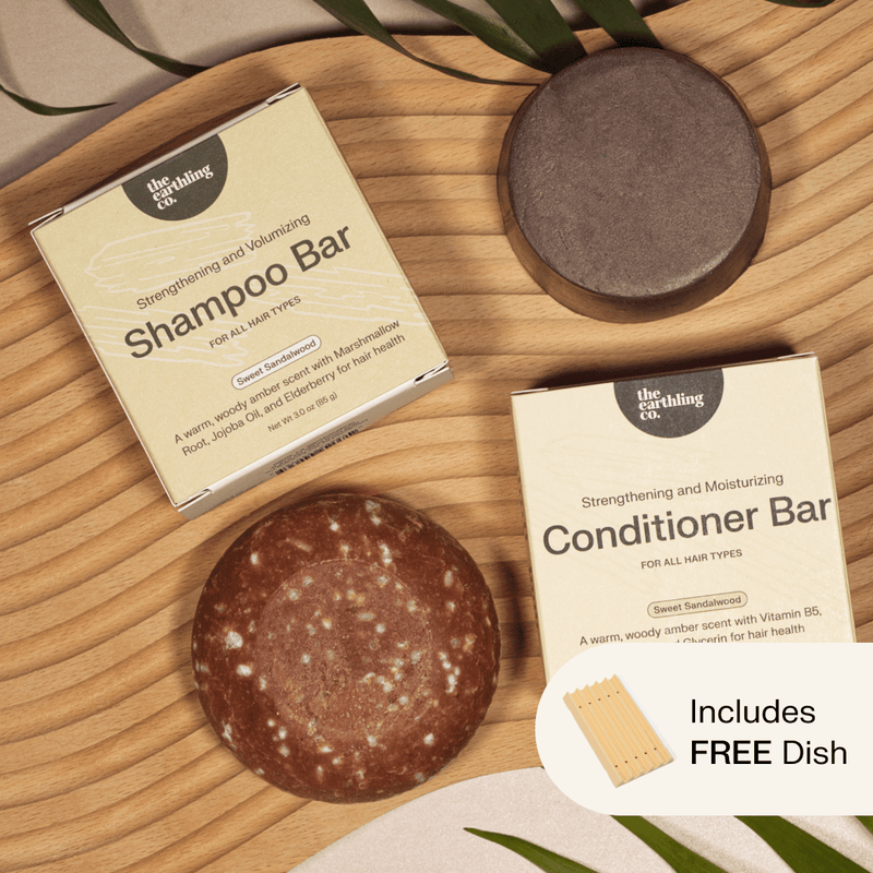 Shampoo & Conditioner for Hair Strength and Moisture + Includes Free Soap Dish