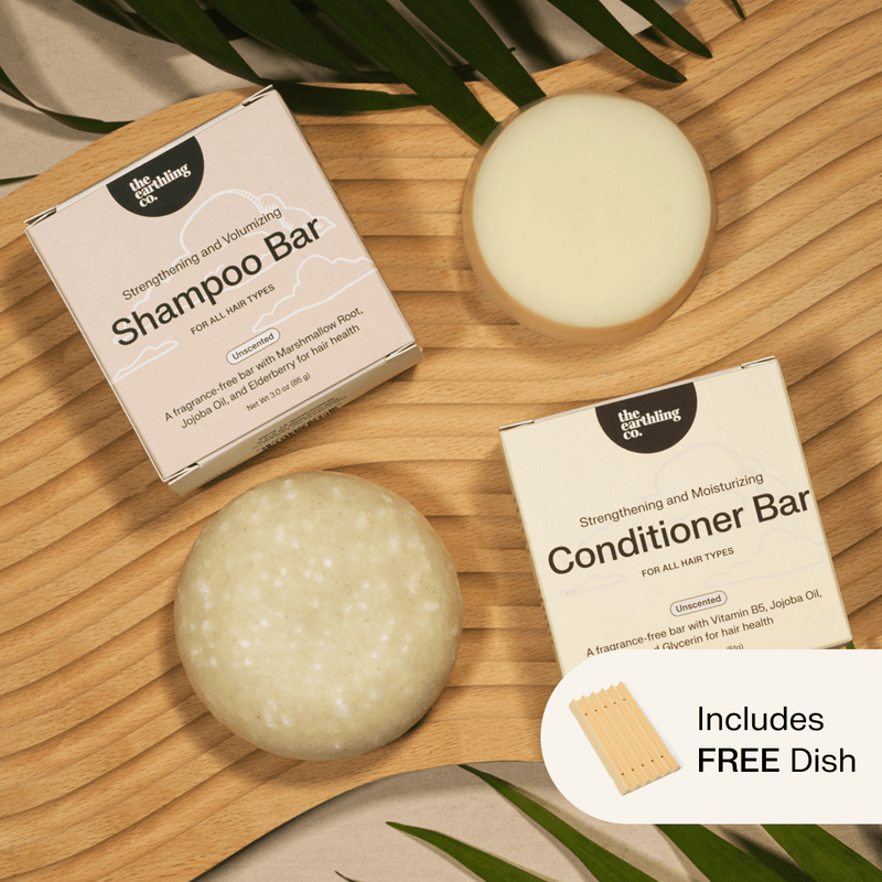 Shampoo & Conditioner for Hair Strength and Moisture + Includes Free Soap Dish