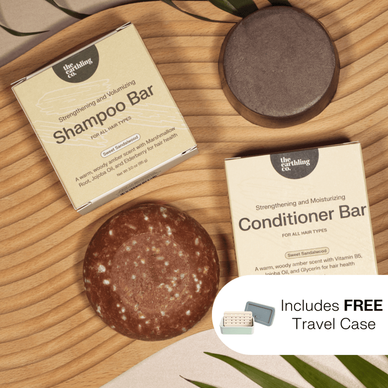 Shampoo & Conditioner for Volume and Strength + Includes Free Travel Case
