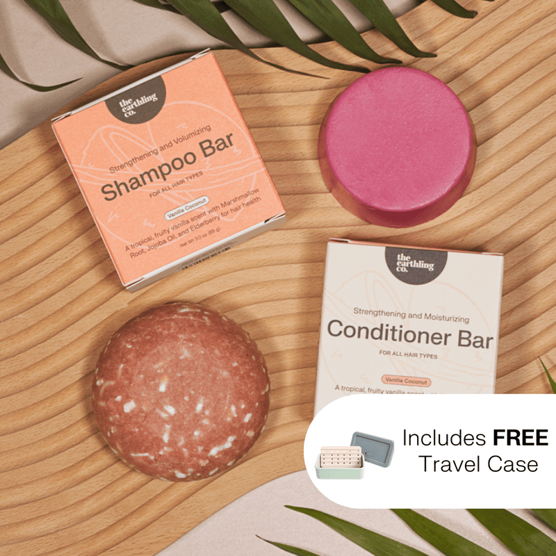 Shampoo & Conditioner for Volume and Strength + Includes Free Travel Case