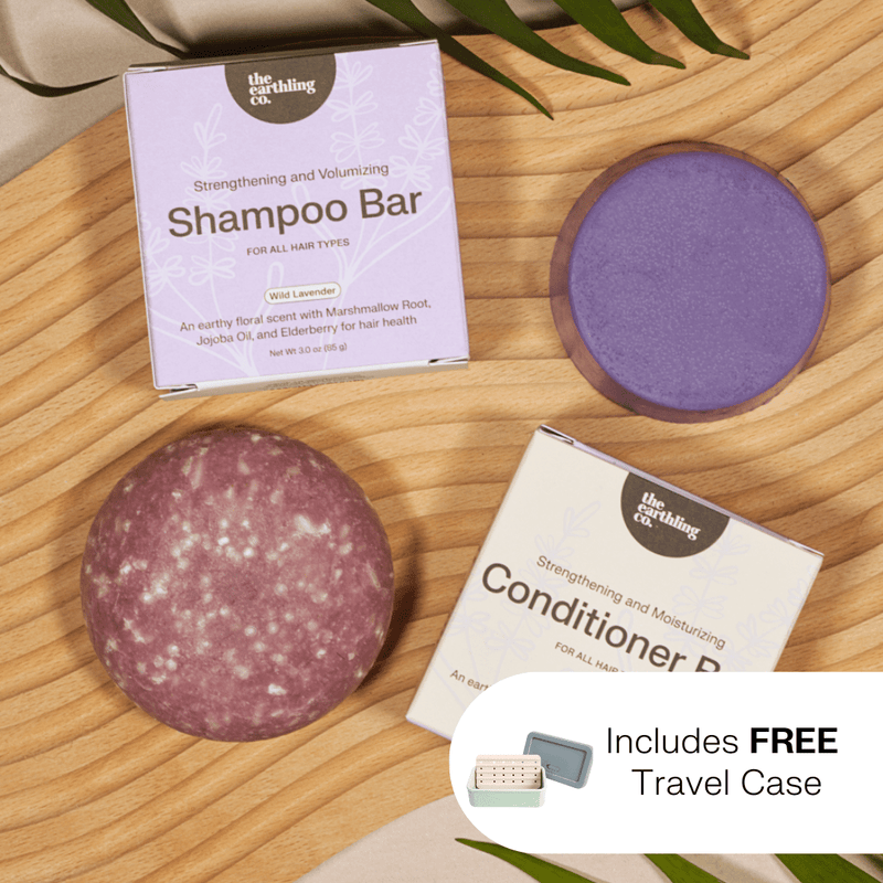 Shampoo & Conditioner for Volume and Strength + Includes Free Travel Case